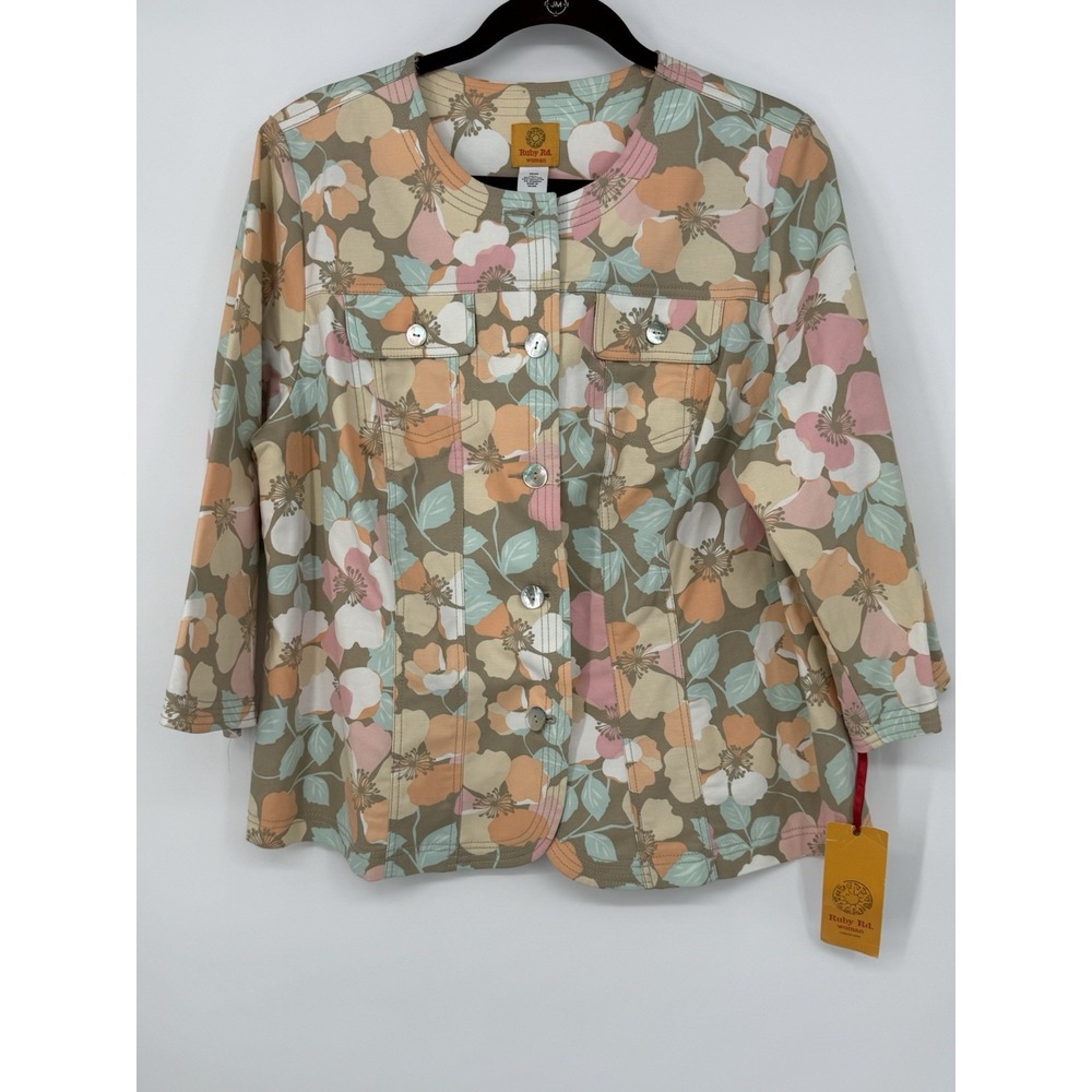 Ruby Rd Women's Floral Jacket NWT 16W